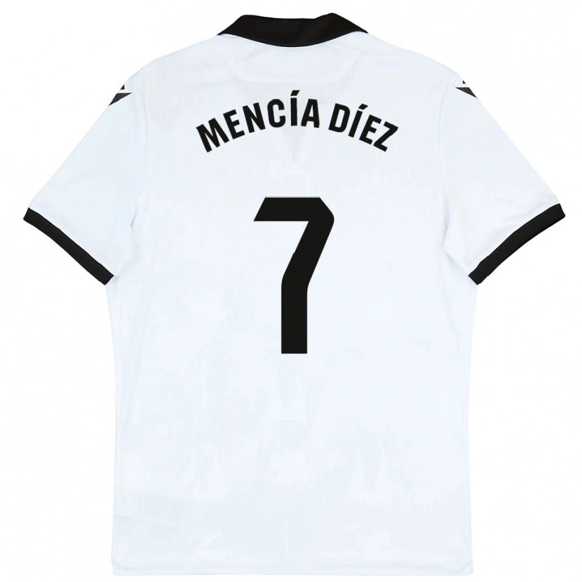 Danxen Mænd Mencía Díez #7 Hvid Sort Hjemmebane Spillertrøjer 2025/26 Trøje T-Shirt