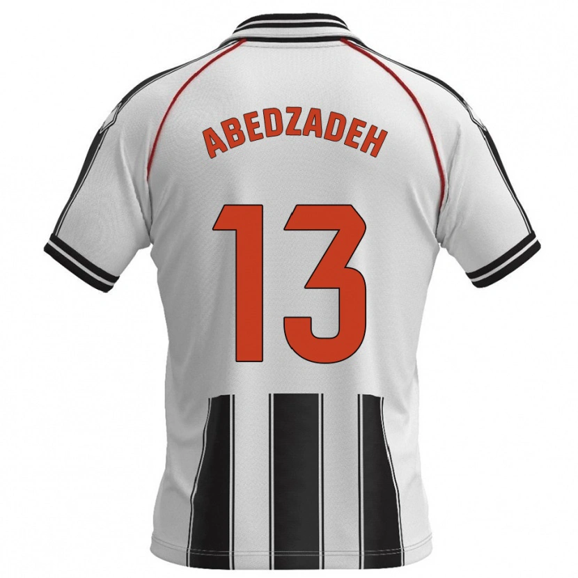 Danxen Mænd Amir Abedzadeh #13 Hvid Sort Hjemmebane Spillertrøjer 2025/26 Trøje T-Shirt
