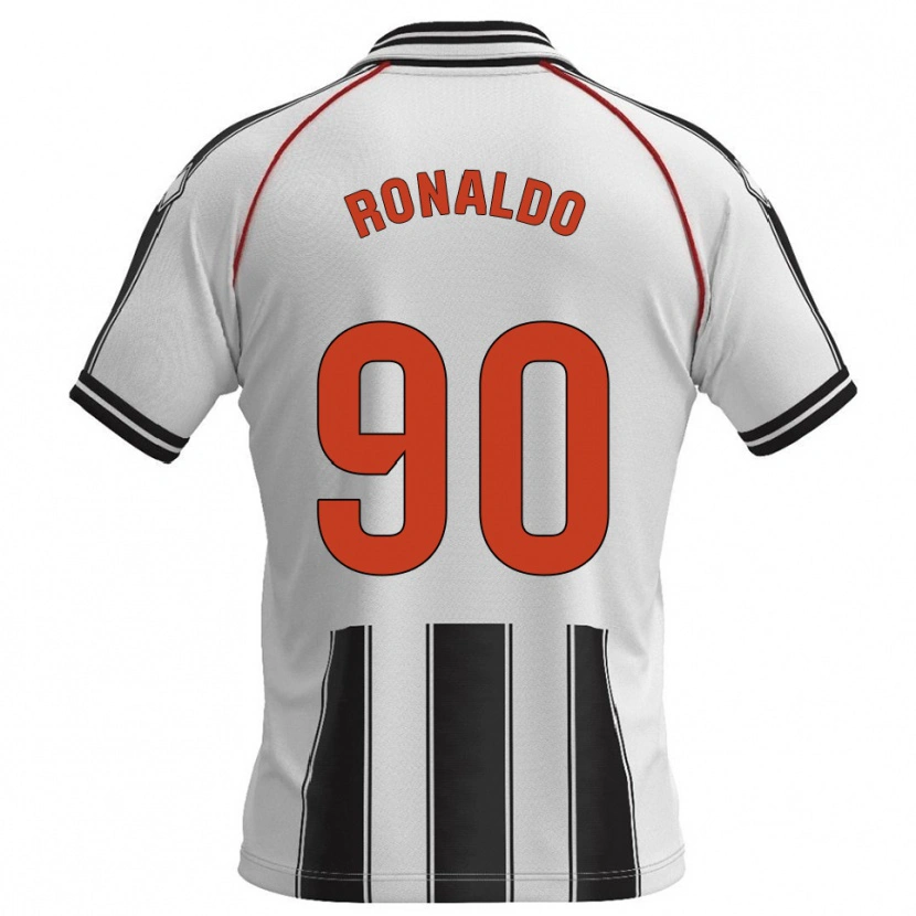 Danxen Mænd Ronaldo #90 Hvid Sort Hjemmebane Spillertrøjer 2025/26 Trøje T-Shirt