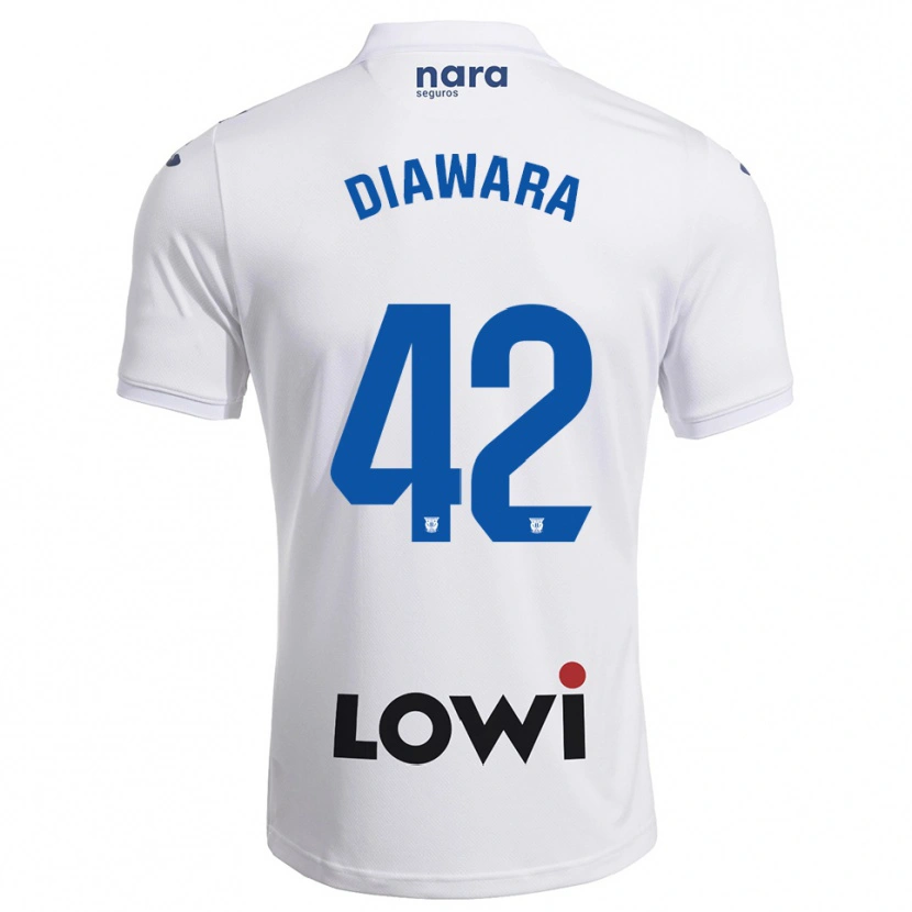 Danxen Mænd Amadou Diawara #42 Hvid Navy Hjemmebane Spillertrøjer 2025/26 Trøje T-Shirt