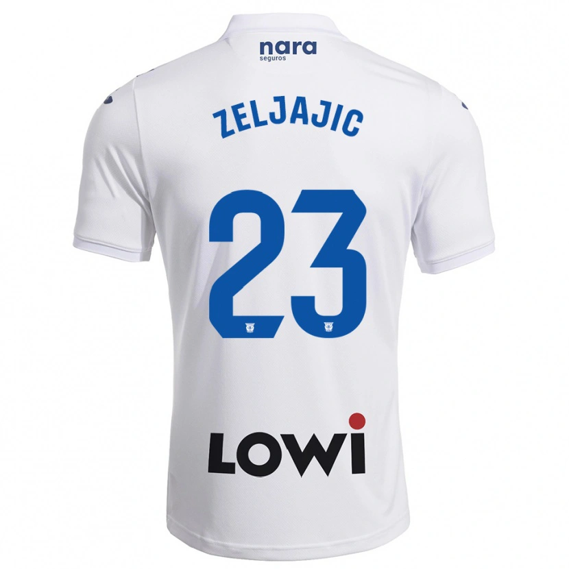 Danxen Mænd Stanislav Zeljajic #23 Hvid Navy Hjemmebane Spillertrøjer 2025/26 Trøje T-Shirt
