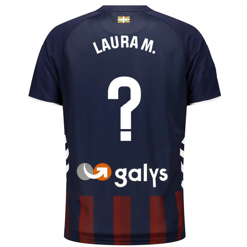 Danxen Mænd Laura Marti Enseñat #0 Navy Rød Hjemmebane Spillertrøjer 2025/26 Trøje T-Shirt