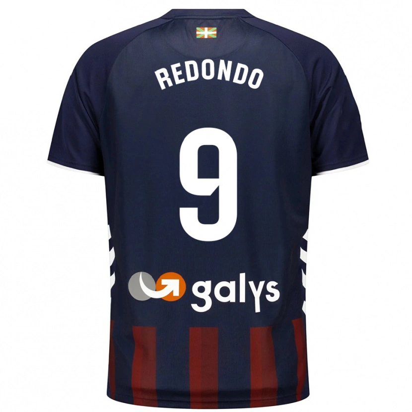 Danxen Mænd Ekaitz Redondo #9 Navy Rød Hjemmebane Spillertrøjer 2025/26 Trøje T-Shirt