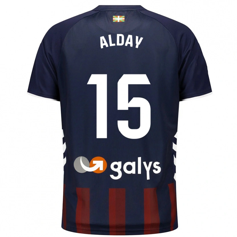 Danxen Mænd Iker Alday #15 Navy Rød Hjemmebane Spillertrøjer 2025/26 Trøje T-Shirt