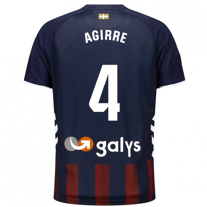Danxen Mænd Julen Agirre #4 Navy Rød Hjemmebane Spillertrøjer 2025/26 Trøje T-Shirt