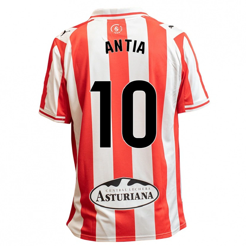 Danxen Mænd Antia Mayo Fraga #10 Hvid Rød Hjemmebane Spillertrøjer 2025/26 Trøje T-Shirt