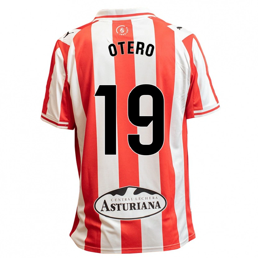 Danxen Mænd Juan Otero #19 Hvid Rød Hjemmebane Spillertrøjer 2025/26 Trøje T-Shirt