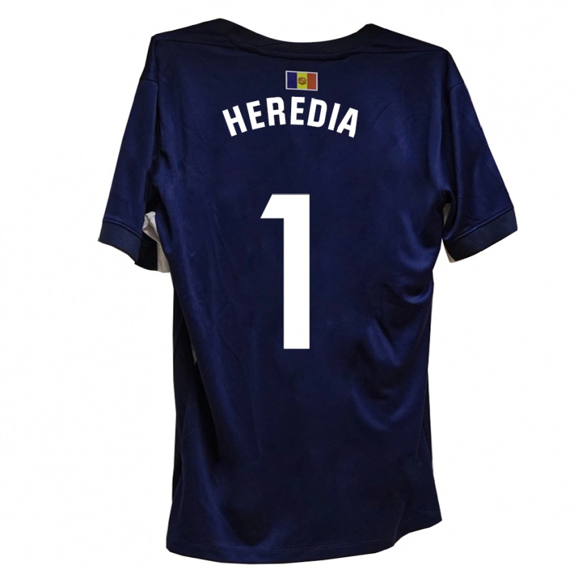 Danxen Mænd Alex Heredia #1 Marineblå Hvid Hjemmebane Spillertrøjer 2025/26 Trøje T-Shirt