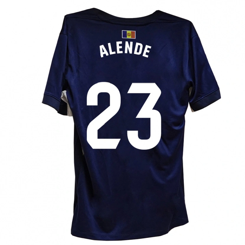 Danxen Mænd Diego Alende #23 Marineblå Hvid Hjemmebane Spillertrøjer 2025/26 Trøje T-Shirt