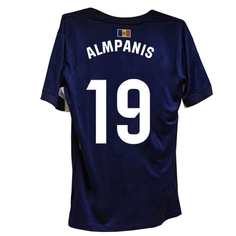 Danxen Mænd Christos Almpanis #19 Marineblå Hvid Hjemmebane Spillertrøjer 2025/26 Trøje T-Shirt