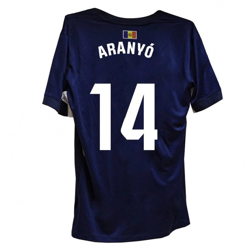 Danxen Mænd Marc Aranyó #14 Marineblå Hvid Hjemmebane Spillertrøjer 2025/26 Trøje T-Shirt