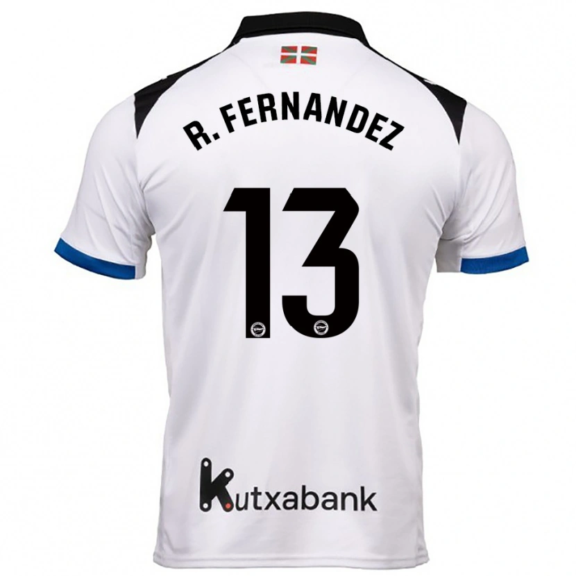 Danxen Mænd Raúl Fernández #13 Hvid Blå Udebane Spillertrøjer 2025/26 Trøje T-Shirt