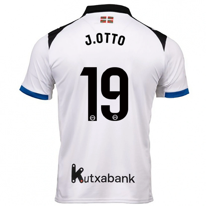 Danxen Mænd Jonny Otto #19 Hvid Blå Udebane Spillertrøjer 2025/26 Trøje T-Shirt