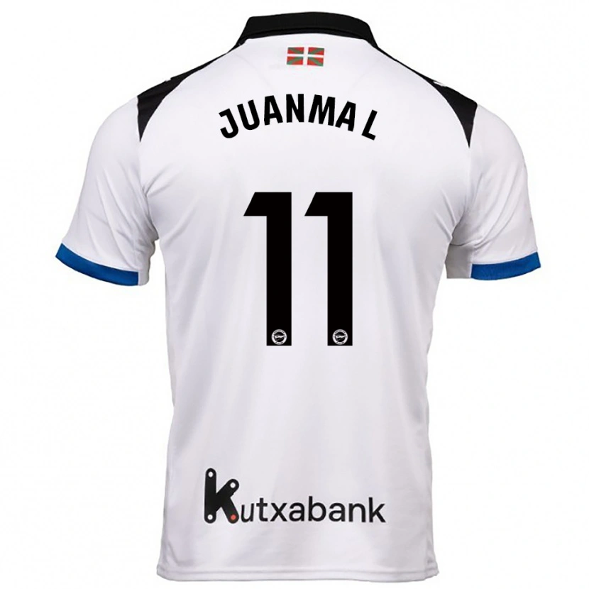 Danxen Mænd Juanma López #11 Hvid Blå Udebane Spillertrøjer 2025/26 Trøje T-Shirt