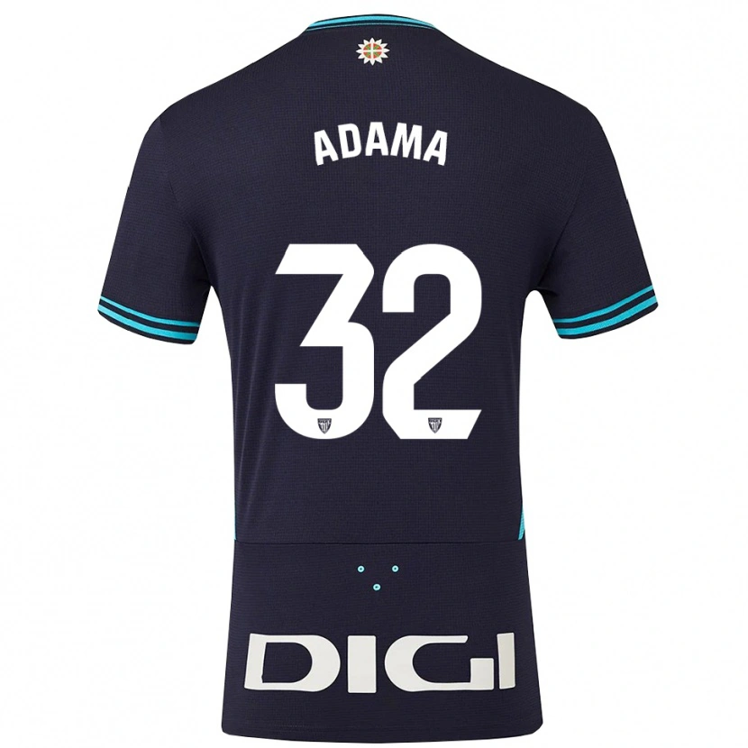 Danxen Mænd Adama Boiro #32 Navy Himmelblå Udebane Spillertrøjer 2025/26 Trøje T-Shirt