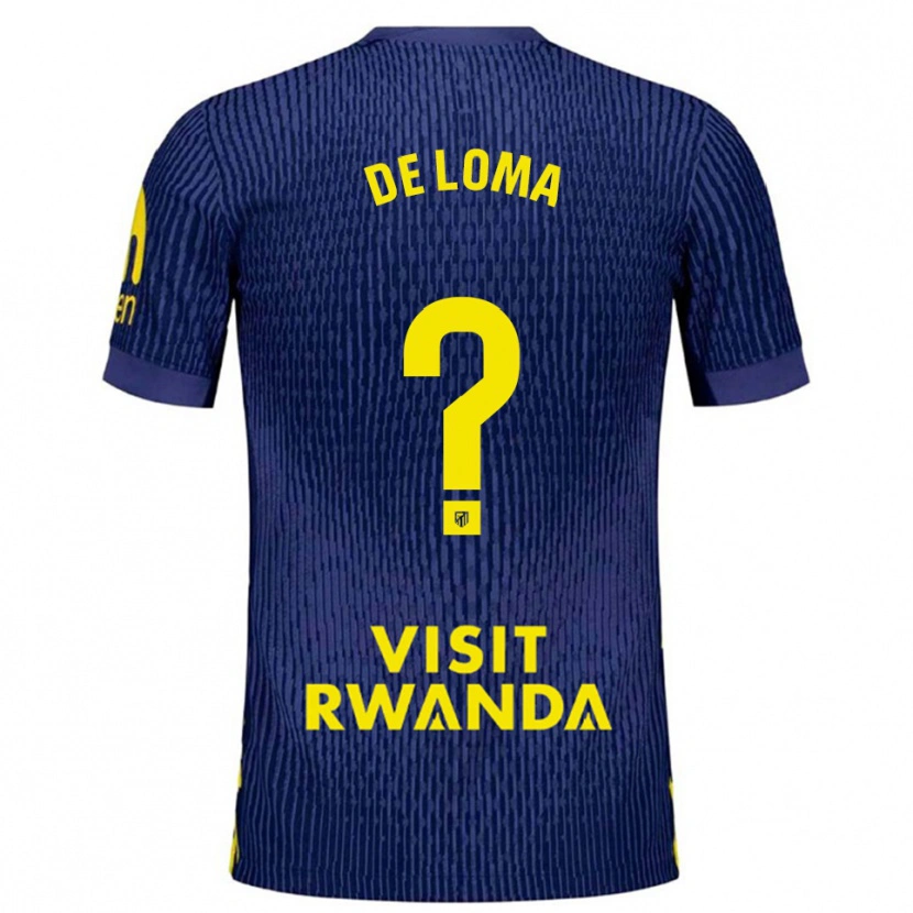 Danxen Mænd Marcos De Loma #0 Navy Gul Udebane Spillertrøjer 2025/26 Trøje T-Shirt