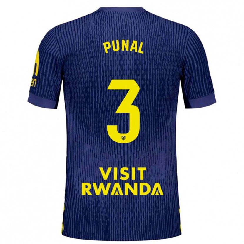 Danxen Mænd Aitor Punal #3 Navy Gul Udebane Spillertrøjer 2025/26 Trøje T-Shirt