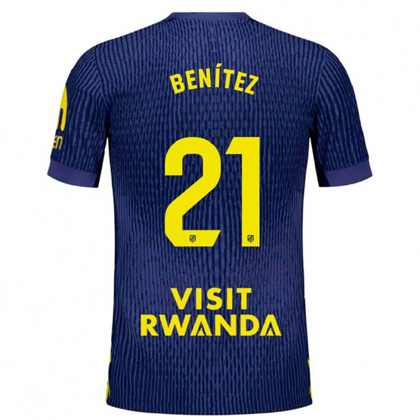 Danxen Mænd Fiamma Benítez #21 Navy Gul Udebane Spillertrøjer 2025/26 Trøje T-Shirt