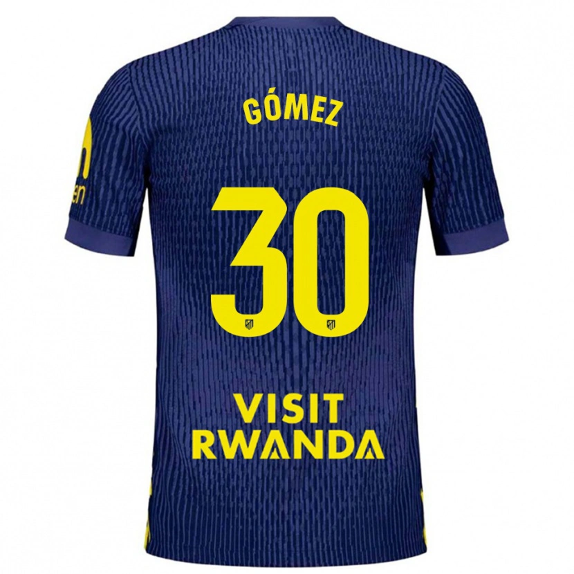 Danxen Mænd Rubén Gómez #30 Navy Gul Udebane Spillertrøjer 2025/26 Trøje T-Shirt