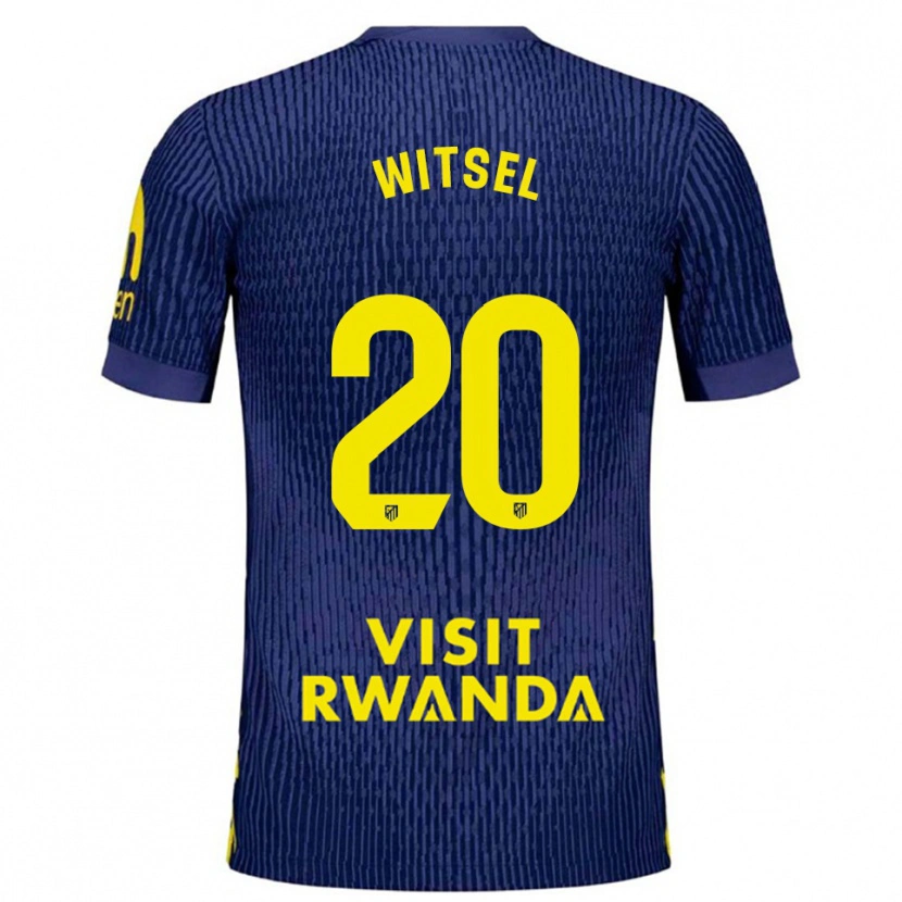 Danxen Mænd Axel Witsel #20 Navy Gul Udebane Spillertrøjer 2025/26 Trøje T-Shirt