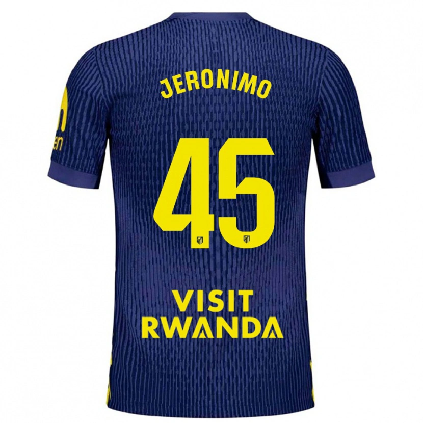 Danxen Mænd Isaiah Jeronimo #45 Navy Gul Udebane Spillertrøjer 2025/26 Trøje T-Shirt