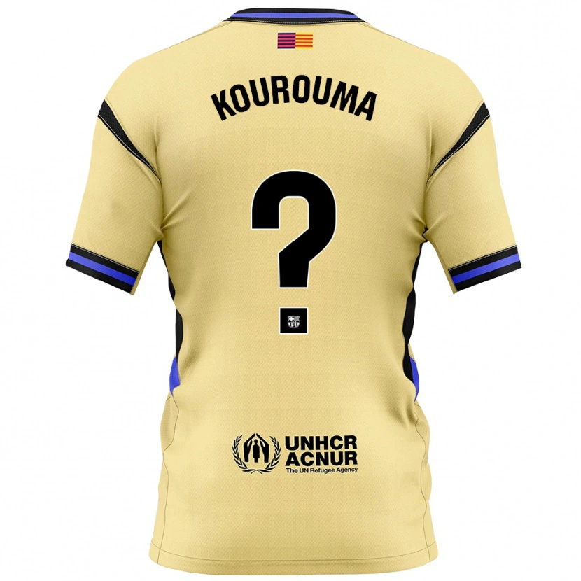 Danxen Mænd Baba Kourouma #0 Gul Sort Udebane Spillertrøjer 2025/26 Trøje T-Shirt