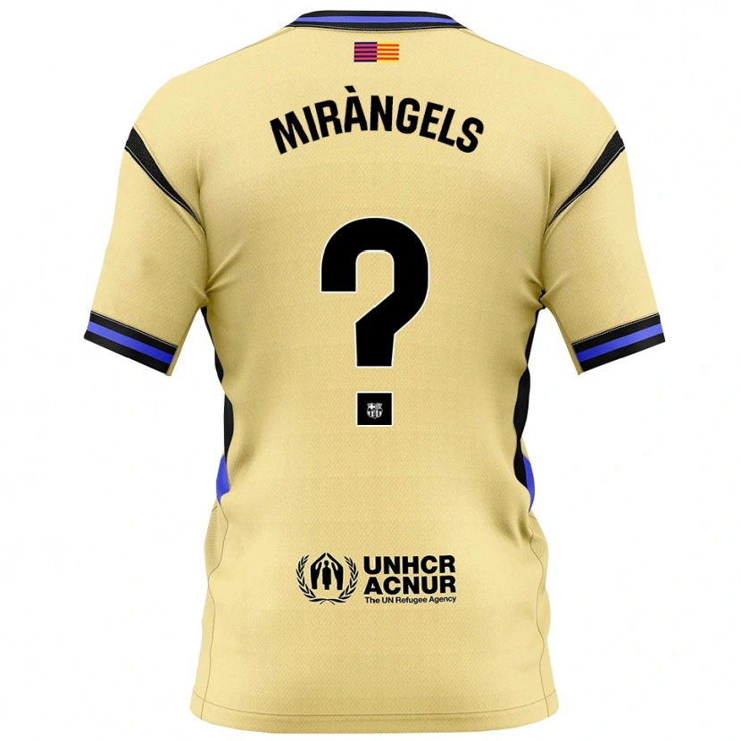 Danxen Mænd Xavi Miràngels #0 Gul Sort Udebane Spillertrøjer 2025/26 Trøje T-Shirt