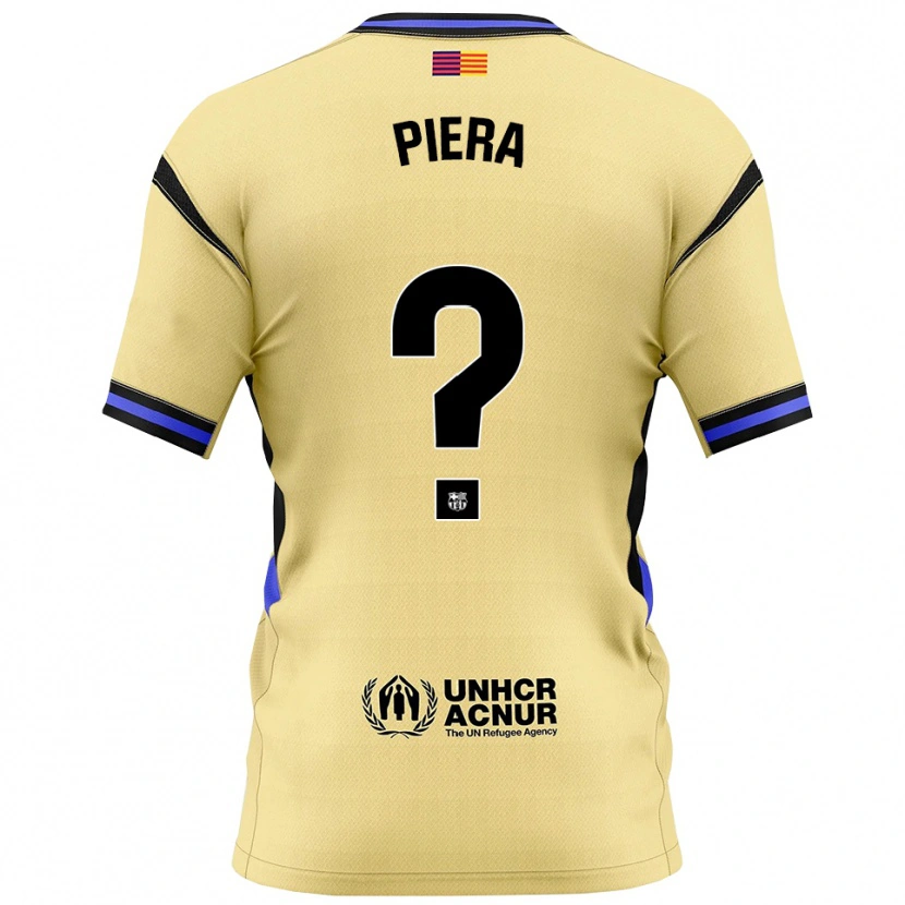 Danxen Mænd Juan Piera #0 Gul Sort Udebane Spillertrøjer 2025/26 Trøje T-Shirt