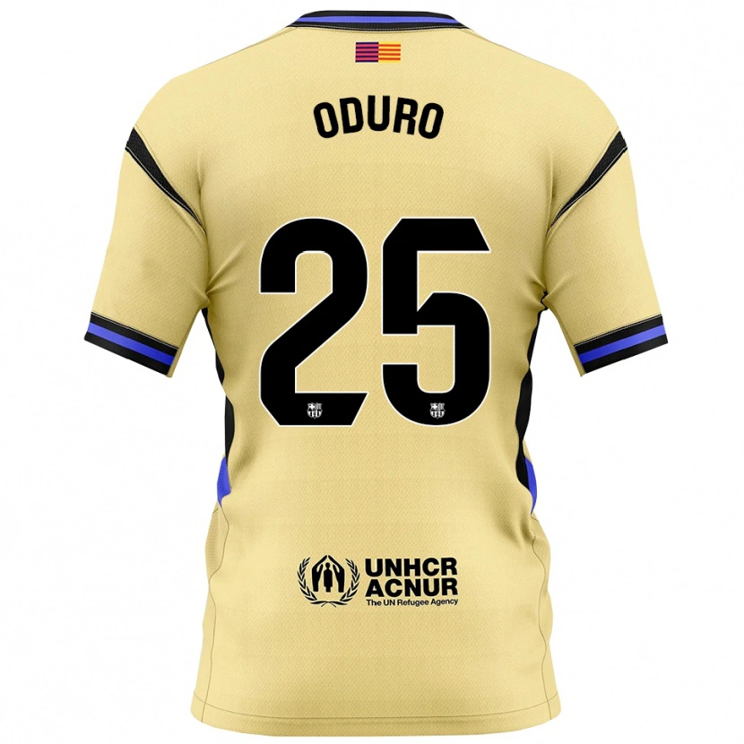 Danxen Mænd David Oduro #25 Gul Sort Udebane Spillertrøjer 2025/26 Trøje T-Shirt