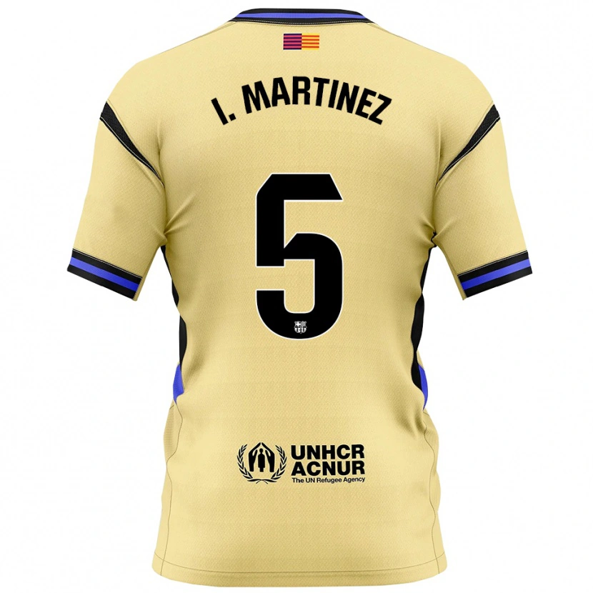 Danxen Mænd Iñigo Martínez #5 Gul Sort Udebane Spillertrøjer 2025/26 Trøje T-Shirt