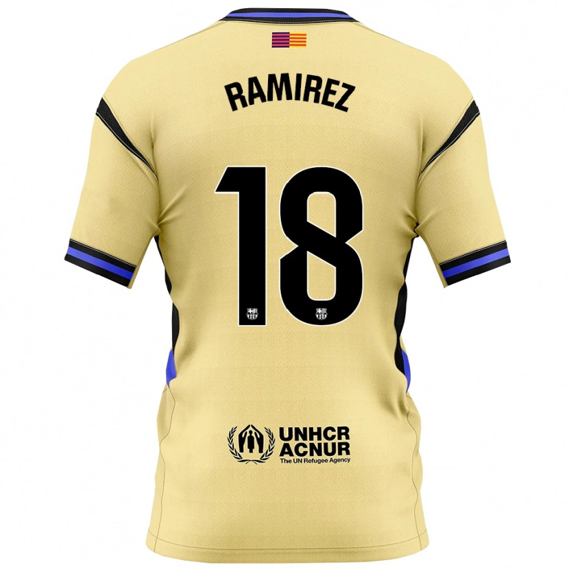 Danxen Mænd Emma Ramirez #18 Gul Sort Udebane Spillertrøjer 2025/26 Trøje T-Shirt