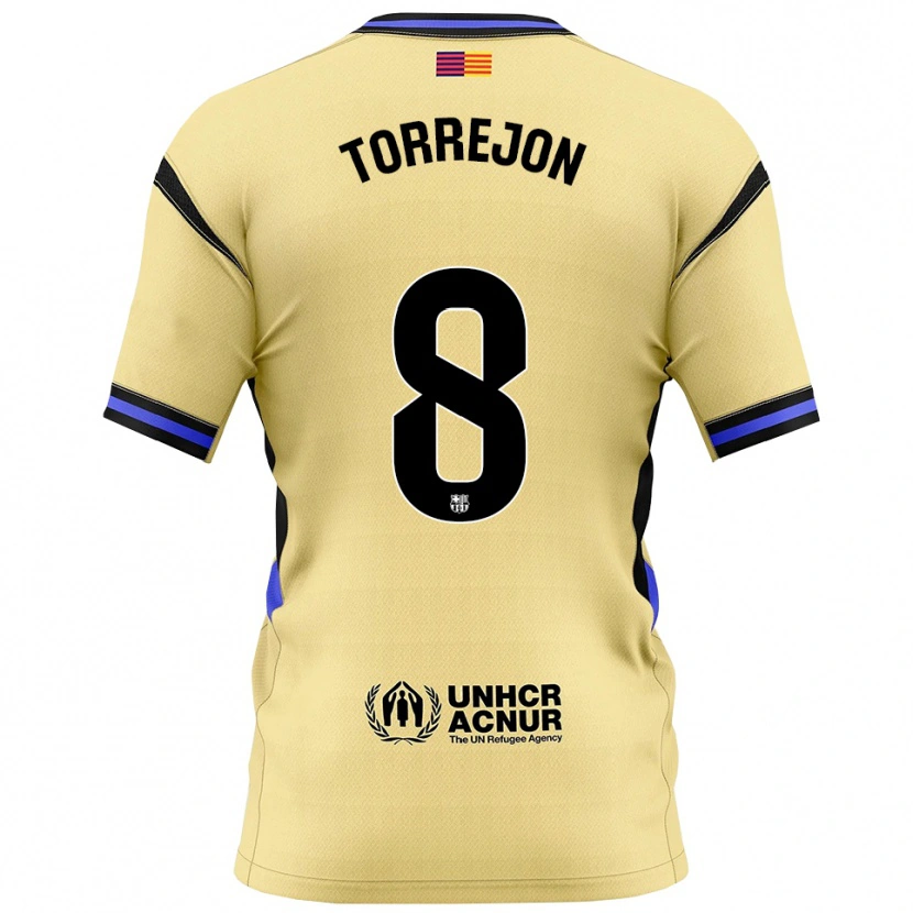 Danxen Mænd Marta Torrejon #8 Gul Sort Udebane Spillertrøjer 2025/26 Trøje T-Shirt