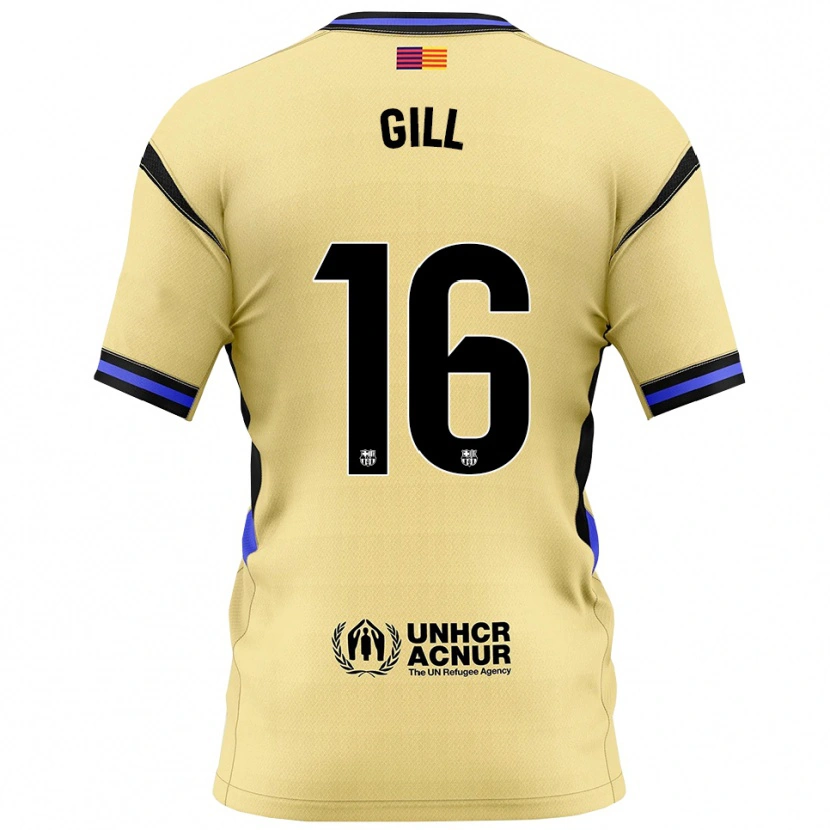 Danxen Mænd Adrian Gill #16 Gul Sort Udebane Spillertrøjer 2025/26 Trøje T-Shirt