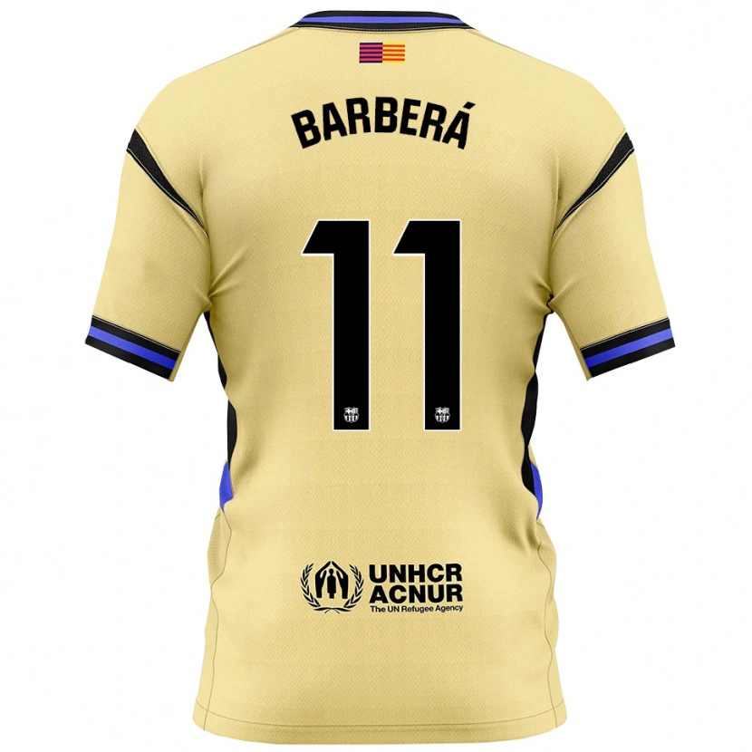 Danxen Mænd Víctor Barberá #11 Gul Sort Udebane Spillertrøjer 2025/26 Trøje T-Shirt