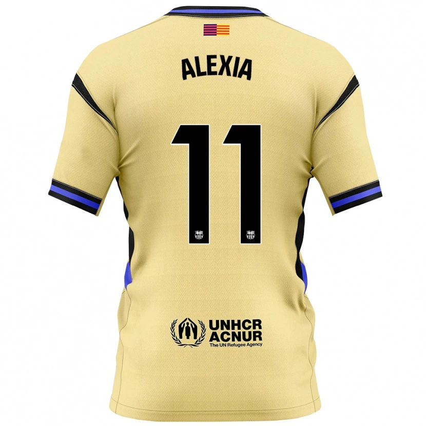 Danxen Mænd Alexia Putellas #11 Gul Sort Udebane Spillertrøjer 2025/26 Trøje T-Shirt