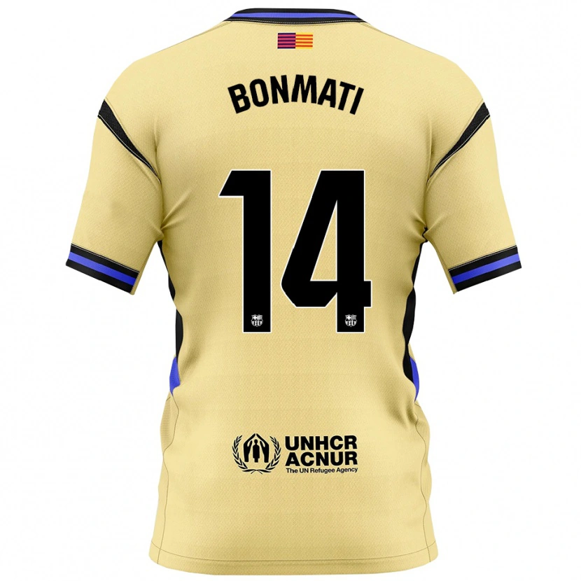 Danxen Mænd Aitana Bonmati #14 Gul Sort Udebane Spillertrøjer 2025/26 Trøje T-Shirt