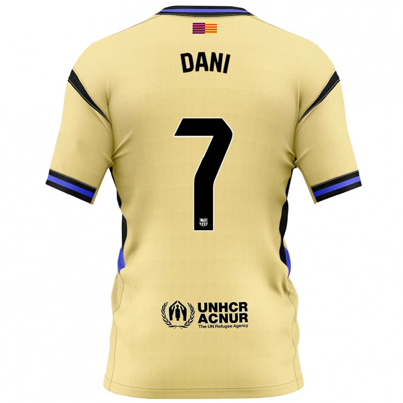 Danxen Mænd Dani Rodríguez #7 Gul Sort Udebane Spillertrøjer 2025/26 Trøje T-Shirt
