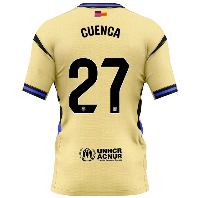 Danxen Mænd Andrés Cuenca #27 Gul Sort Udebane Spillertrøjer 2025/26 Trøje T-Shirt