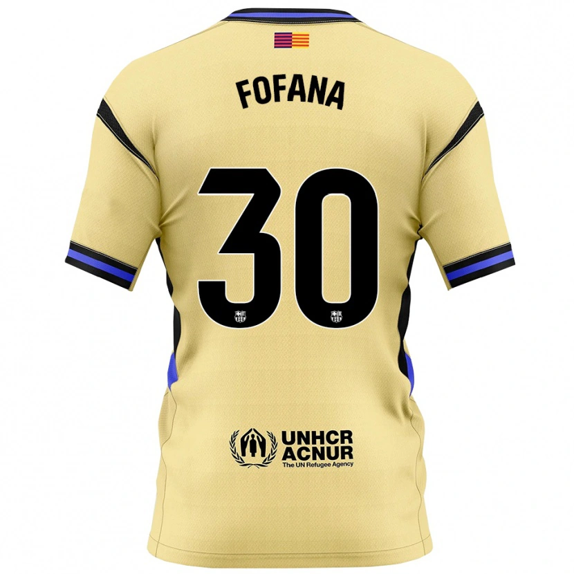 Danxen Mænd Nuhu Fofana #30 Gul Sort Udebane Spillertrøjer 2025/26 Trøje T-Shirt