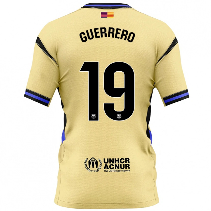Danxen Mænd Adrián Guerrero #19 Gul Sort Udebane Spillertrøjer 2025/26 Trøje T-Shirt