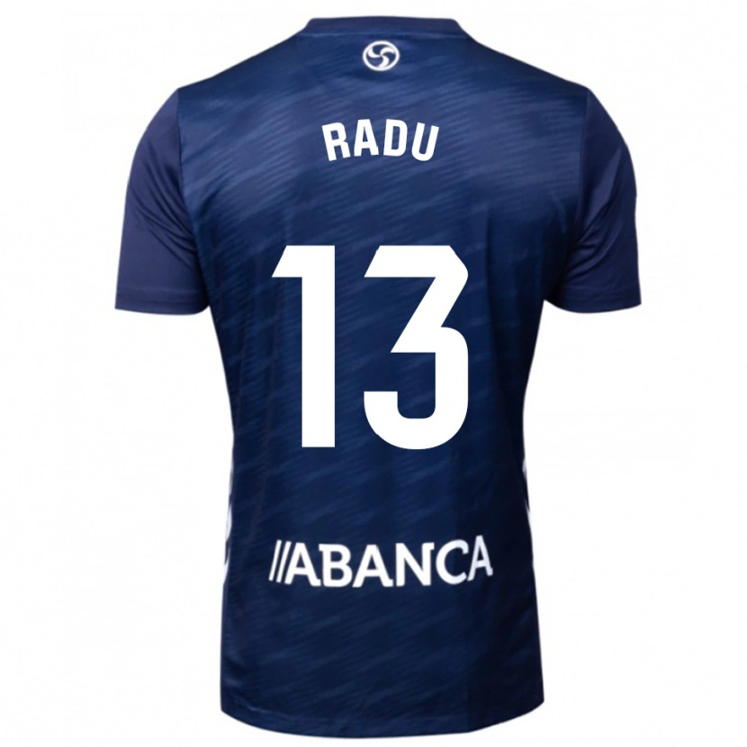 Danxen Mænd Ionuț Radu #13 Navy Hvid Udebane Spillertrøjer 2025/26 Trøje T-Shirt