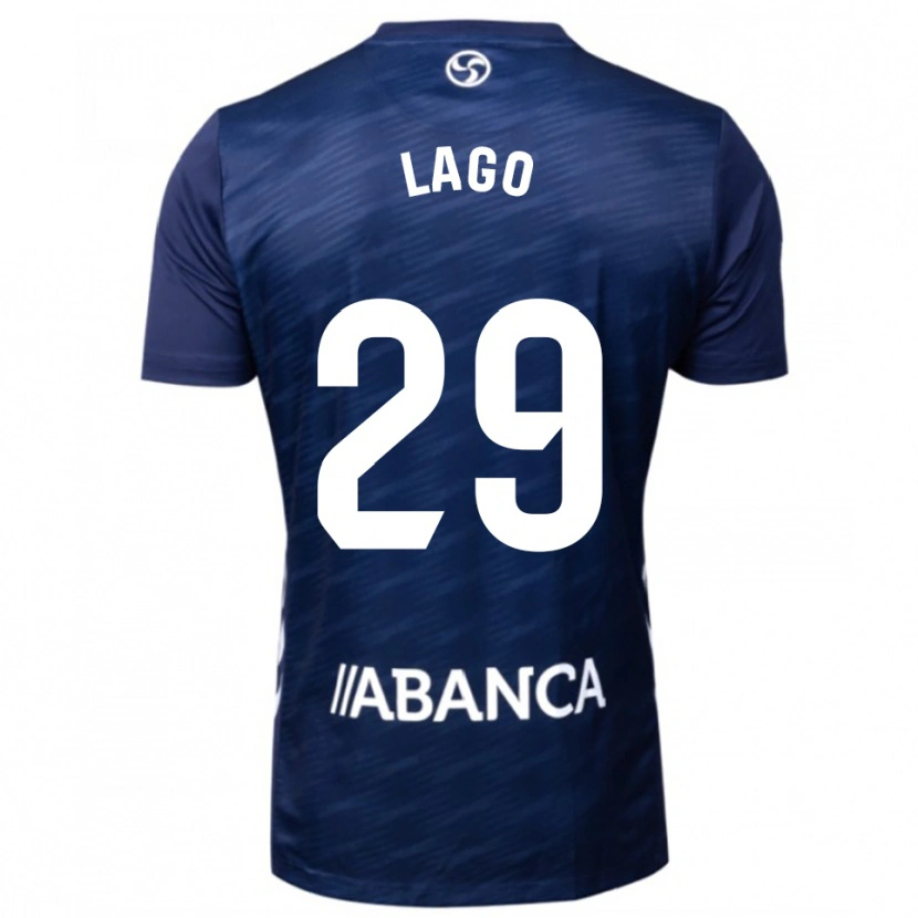 Danxen Mænd Yoel Lago #29 Navy Hvid Udebane Spillertrøjer 2025/26 Trøje T-Shirt