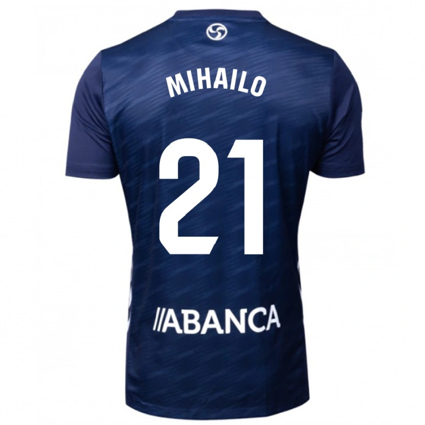 Danxen Mænd Mihailo Ristic #21 Navy Hvid Udebane Spillertrøjer 2025/26 Trøje T-Shirt