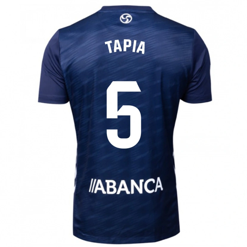 Danxen Mænd Renato Tapia #5 Navy Hvid Udebane Spillertrøjer 2025/26 Trøje T-Shirt
