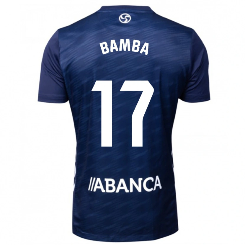Danxen Mænd Jonathan Bamba #17 Navy Hvid Udebane Spillertrøjer 2025/26 Trøje T-Shirt