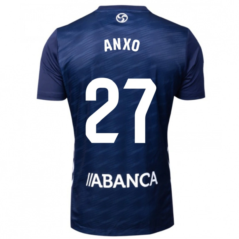 Danxen Mænd Anxo Rodríguez #27 Navy Hvid Udebane Spillertrøjer 2025/26 Trøje T-Shirt