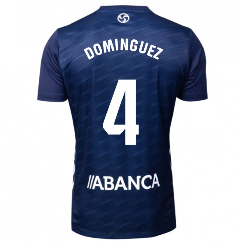 Danxen Mænd Javi Domínguez #4 Navy Hvid Udebane Spillertrøjer 2025/26 Trøje T-Shirt