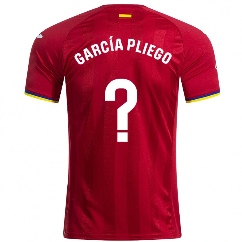 Danxen Mænd Hugo García Pliego #0 Rød Gul Blå Udebane Spillertrøjer 2025/26 Trøje T-Shirt