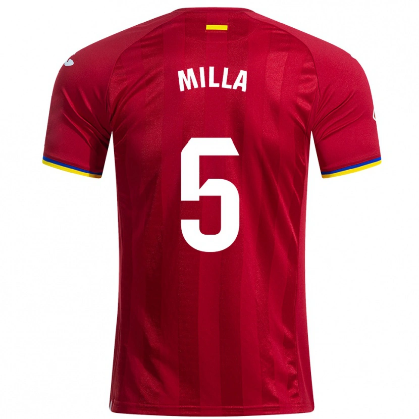 Danxen Mænd Luis Milla #5 Rød Gul Blå Udebane Spillertrøjer 2025/26 Trøje T-Shirt