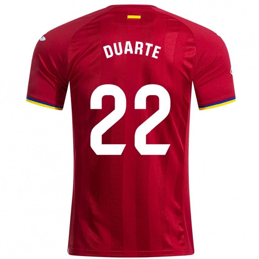 Danxen Mænd Domingos Duarte #22 Rød Gul Blå Udebane Spillertrøjer 2025/26 Trøje T-Shirt